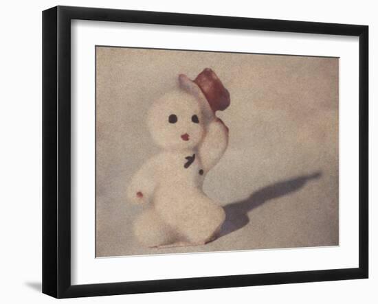 Snowman Walking by Jennifer Kennard-Jennifer Kennard-Framed Photographic Print