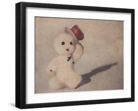 Snowman Walking by Jennifer Kennard-Jennifer Kennard-Framed Photographic Print