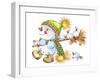 Snowman with a Broom and Baby Snowmen-ZPR Int’L-Framed Giclee Print