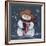 Snowman with Big Heart-Beverly Johnston-Framed Giclee Print