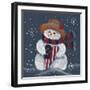 Snowman with Big Heart-Beverly Johnston-Framed Giclee Print