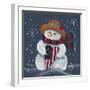 Snowman with Big Heart-Beverly Johnston-Framed Giclee Print