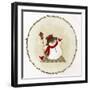 Snowman with Birdhouse-Beverly Johnston-Framed Giclee Print