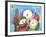 Snowman with Bluebird-Melinda Hipsher-Framed Giclee Print