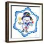 Snowman with Candle-Olga And Alexey Drozdov-Framed Photographic Print