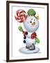 Snowman with Candy-Olga And Alexey Drozdov-Framed Photographic Print