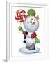 Snowman with Candy-Olga And Alexey Drozdov-Framed Photographic Print