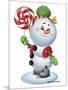 Snowman with Candy-Olga And Alexey Drozdov-Mounted Photographic Print