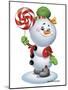 Snowman with Candy-Olga And Alexey Drozdov-Mounted Photographic Print