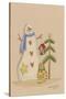 Snowman with Cat-Debbie McMaster-Stretched Canvas