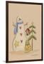 Snowman with Cat-Debbie McMaster-Framed Giclee Print