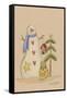 Snowman with Cat-Debbie McMaster-Framed Stretched Canvas