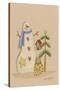 Snowman with Cat-Debbie McMaster-Stretched Canvas