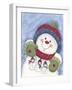 Snowman with Decorations-Beverly Johnston-Framed Giclee Print