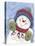 Snowman with Decorations-Beverly Johnston-Stretched Canvas