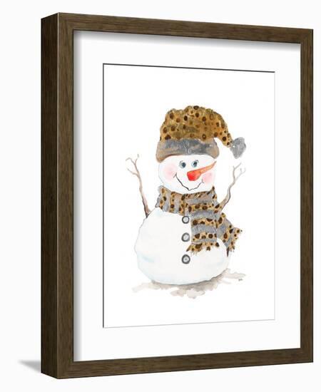 Snowman with Dots-Patricia Pinto-Framed Art Print