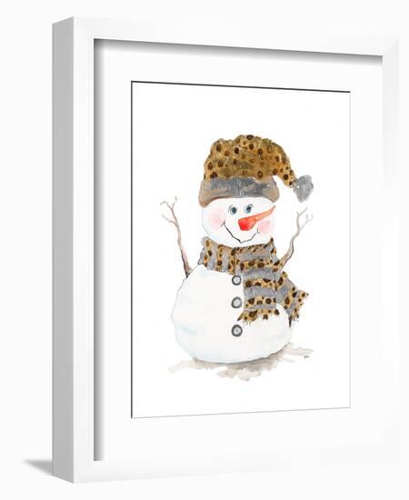 Snowman with Dots-Patricia Pinto-Framed Art Print