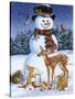 Snowman with Friends-William Vanderdasson-Stretched Canvas