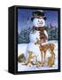 Snowman with Friends-William Vanderdasson-Framed Stretched Canvas