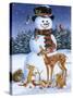 Snowman with Friends-William Vanderdasson-Stretched Canvas