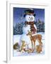 Snowman with Friends-William Vanderdasson-Framed Giclee Print