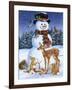 Snowman with Friends-William Vanderdasson-Framed Giclee Print