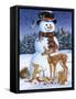 Snowman with Friends-William Vanderdasson-Framed Stretched Canvas