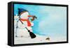 Snowman with Little Rabbit, 2012-Christian Kaempf-Framed Stretched Canvas