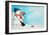 Snowman with Little Rabbit, 2012-Christian Kaempf-Framed Giclee Print