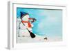 Snowman with Little Rabbit, 2012-Christian Kaempf-Framed Giclee Print