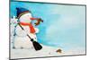 Snowman with Little Rabbit, 2012-Christian Kaempf-Mounted Giclee Print