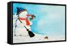 Snowman with Little Rabbit, 2012-Christian Kaempf-Framed Stretched Canvas