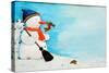 Snowman with Little Rabbit, 2012-Christian Kaempf-Stretched Canvas