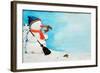 Snowman with Little Rabbit, 2012-Christian Kaempf-Framed Giclee Print