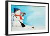 Snowman with Little Rabbit, 2012-Christian Kaempf-Framed Giclee Print