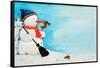 Snowman with Little Rabbit, 2012-Christian Kaempf-Framed Stretched Canvas
