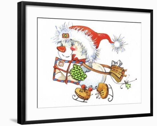 Snowman with Mailchristmas-ZPR Int’L-Framed Giclee Print