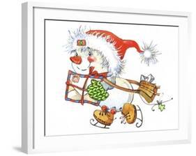 Snowman with Mailchristmas-ZPR Int’L-Framed Giclee Print