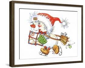 Snowman with Mailchristmas-ZPR Int’L-Framed Giclee Print