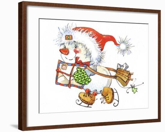 Snowman with Mailchristmas-ZPR Int’L-Framed Giclee Print