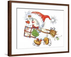 Snowman with Mailchristmas-ZPR Int’L-Framed Giclee Print