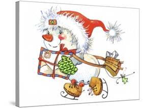 Snowman with Mailchristmas-ZPR Int’L-Stretched Canvas