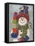 Snowman with Presents-William Vanderdasson-Framed Stretched Canvas