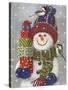 Snowman with Presents-William Vanderdasson-Stretched Canvas