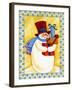 Snowman with Presents-Beverly Johnston-Framed Giclee Print