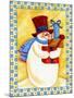 Snowman with Presents-Beverly Johnston-Mounted Giclee Print