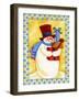 Snowman with Presents-Beverly Johnston-Framed Giclee Print