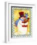 Snowman with Presents-Beverly Johnston-Framed Giclee Print