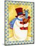 Snowman with Presents-Beverly Johnston-Mounted Giclee Print