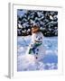 Snowman with Scarf and Hat in Winter Scene-null-Framed Photographic Print